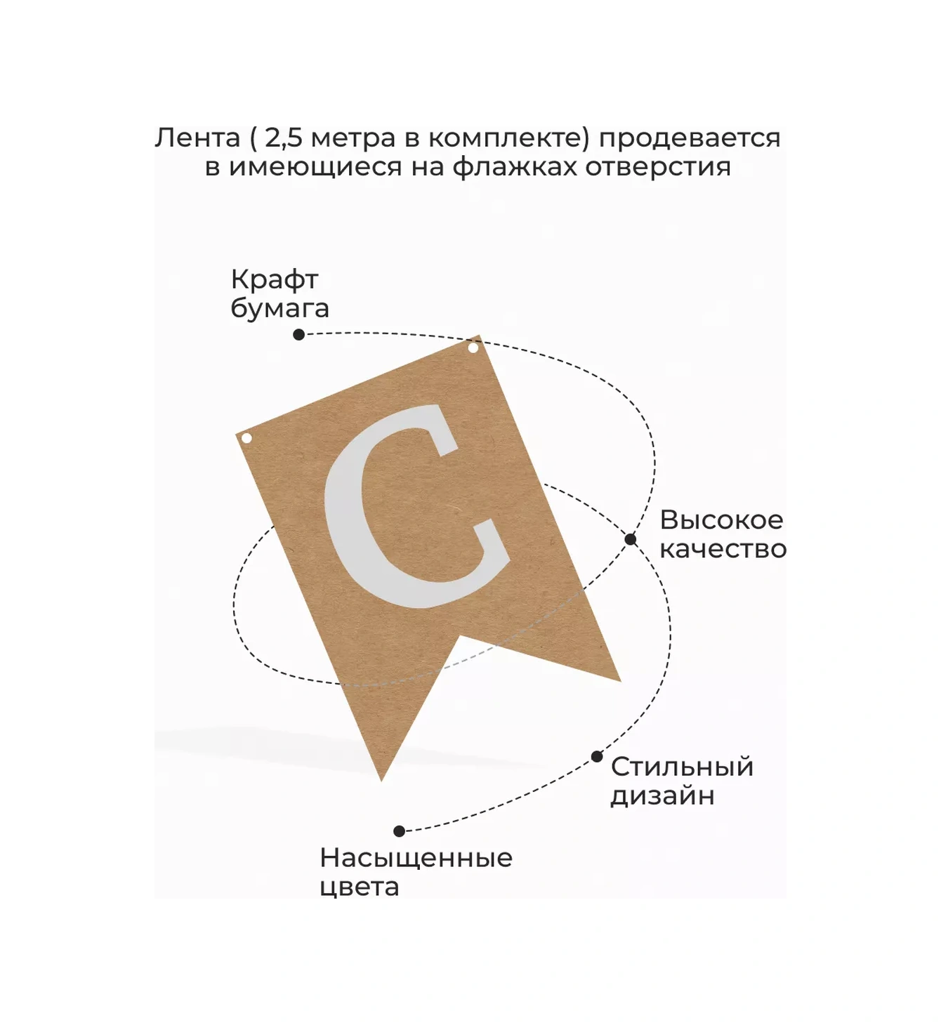 3pingvina Doğum Günü İçin Süsleme - Işık Zinciri - Bayraklar 232208137 Bej