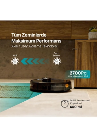Ttec Navi Laseriq Akıllı Robot Süpürge (Teşhir)