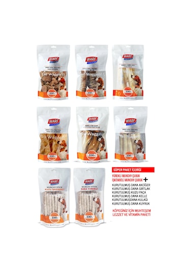 Warf Köpek Ödül Maması Katkı Maddesiz Koruyucusuz 8 x 120 G