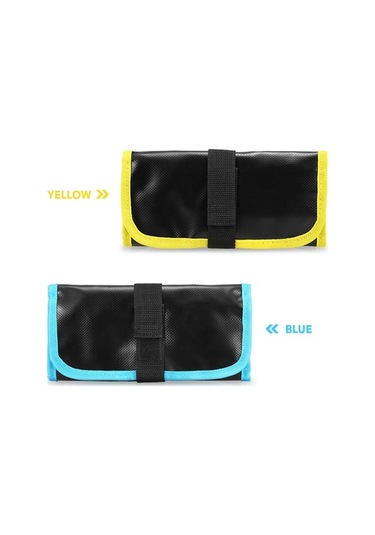 Pazly 12 Cep Katlanabilir Jig Yemi Çantası - Mavi/sarı, Pratik Olta Ekipmanı