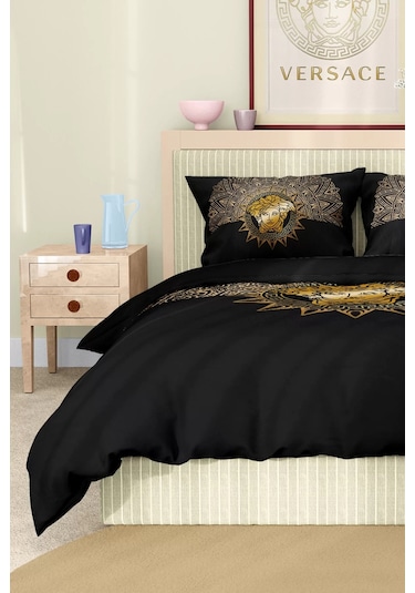 Marka Nevresim Takımı Çift Kişilik Pamuklu Saten Kumaş 6 Parça 3d Dijital Baskı Duvet Cover Set Model No:109 Renkli