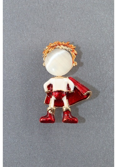 Süpermen Broş. Yaka İğnesi Süpermen Broş. Taşlı Tasarım Süpermen Broş. Erkek Broş. Broş. Çok Renkli