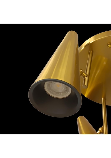 Selenora Üçlü Gold Plafonyer Avize Gold