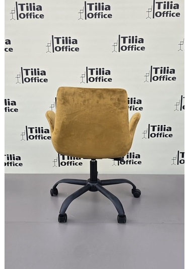 Maki Çalışma Ve Çocuk Koltuğu Siyah Yonca Ayak Hardal Sarısı