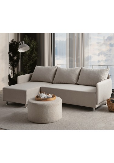 Mondy Köşe Koltuk Takımı Krem Kem