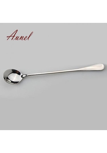 Fantastik Ev Mutfak Aracı 4 Adet Uzun Yuvarlak Paslanmaz Çelik Kahve Ballı Dondurma Kaşıkları