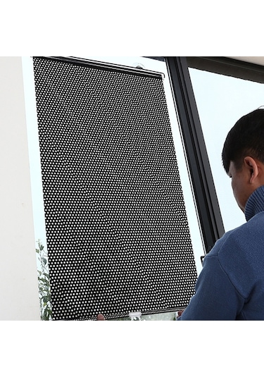 Sones 2 Adet Vantuzlu Araba Gölge Perdesi Pencere Teleskopik Stor Perde, Boyut: 40x125cm Siyah Mesh