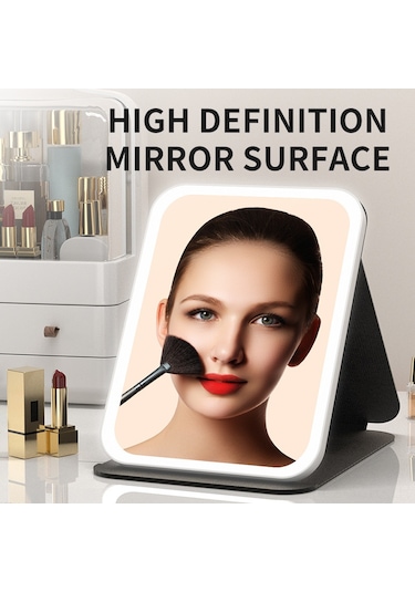 Geeroyoo Usb Şarjlı Led Makyaj Aynası - Üç Renk Işık, Dokunmatik Parlaklık, Çekirdekli Tasarım, Taşınabilir Ve Katlanabilir, Masaüstü/seyahat Kullanıma Uygun Siyah Büyük Boy Siyah Büyük Şarjlı Üç Renkli Işık Hd Ayna Dokunmatik Aydınlatma - Doğal Işık Geeroyoo Usb Şarjlı Led Makyaj Aynası - Üç Renk Işık, Dokunmatik Parlaklık, Çekirdekli Tasarım, Taşınabilir Ve Katlanabilir, Masaüstü/seyahat Kullanıma Uygun Siyah Büyük Boy Siyah Büyük Şarjlı Üç Renkli Işık Hd Ayna Dokunmatik Aydınlatma - Doğal Işık