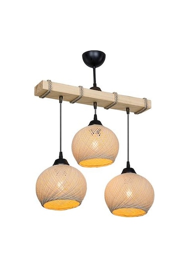 Modelight Aspen Krem Yumak Toplu 3 Lü Avize Krem