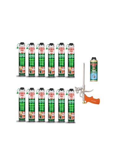 12 Ad 750ML Somafix Tabancalı Isı Ve Ses Yalıtım Poliüretan Köpük