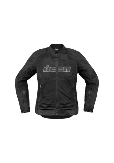 Icon Womens Overlord 3 Mesh Camo Korumalı Kadın Motosiklet Montu Siyah