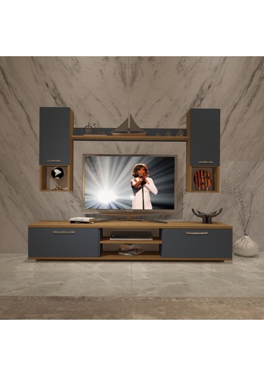 Decoraktiv Eko 5da Mdf Dvd Tv Ünitesi Tv Sehpası Pera - Antrasit