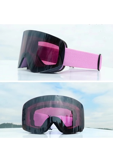 Userfriendly11 2024 Çift Katmanlı Lens Anti Sis Tam Yüz Kayak Gözlüğü Siyah Tpu Malzeme Geliştirilmiş Görüş