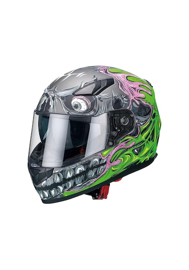 Sway 816 Mat Teeth Green Full Face Motosiklet Kaskı Yeşil
