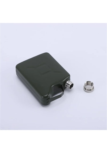 Kosona Stainless Steel Taşınabilir Şarap Potu 5 Unça 146ml - Sağlam Kapaklı, Taşınması Kolay - Kamp, Piknik İçin Yeşil Ordu Yeşili