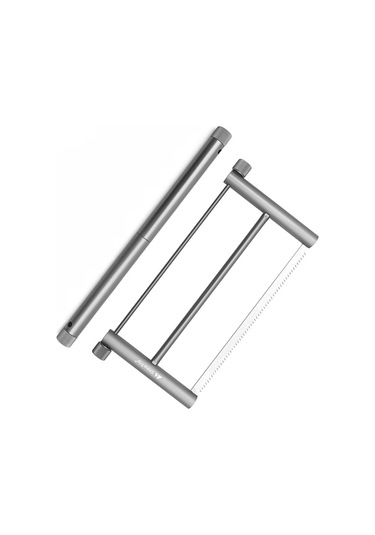 Yifomall Dış Mekan Çok Amaçlı Katlanabilir El Testeresi - Aluminyum Çerçeve Ve Paslanmaz Çelik, Işık Tutucu Fonksiyonu, Gri