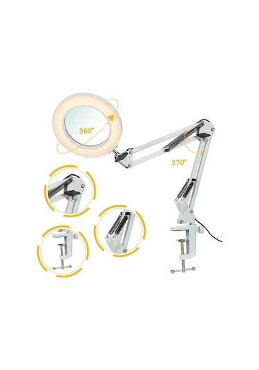 Electroon Upx 803l Akrobat Led Aydınlatmalı Dimmerli 5x Büyüteç