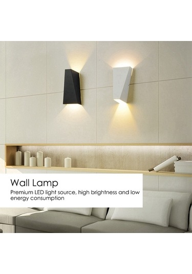 Fortunelane 10w 90-260v Demir Led Duvar Lambası - 20.000 Saat Ömürlü, Zayıf Enerji, Kolay Kurulum, Beyaz Isı Diğer