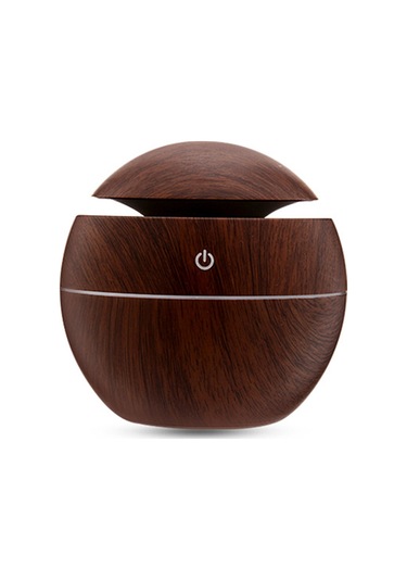 Vkemall Ahşap Desenli Mantar Şekilli Nemlendirici Aromaterapi Makinesi, Usb Besleme, 130ml Kapasite, Ev Ofis Odalar İçin, Sağlıklı Havva Sağlar