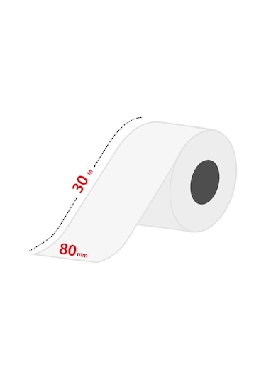 80MM X 30M Yazar Kasa Termal Rulo 10'Lu Paket