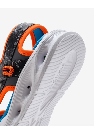 Skechers Sola Glow Sandal - Aquatastic Büyük Erkek Çocuk Gri Işıklı Sandalet 401672l Ccor Gri