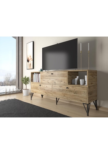 Wood'n Love Mia 160 Cm Metal Ayaklı Tv Ünitesi - Konsol - Atlanti