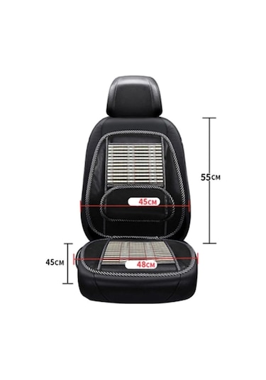 Oto Koltuk Minderi Bambu Bel Destekli Ergonomik Terletmez Üniversal Fa1-625 1 Adet