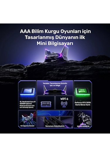 Raxius MP M2A-İ9-3070-129H001 i9-12900h 16 GB 512 GB SSD RTX3070 Free Dos Mini Pc