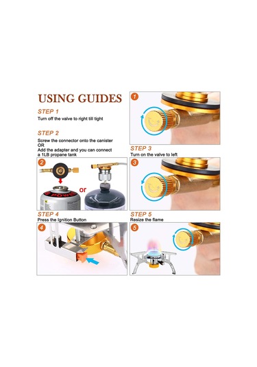 Dofolink Taşınabilir Mini Kamp Gaz Sobası - Hafif Çelik Malzeme - Outdoor Hayatta Kalma Aleti Gümüş