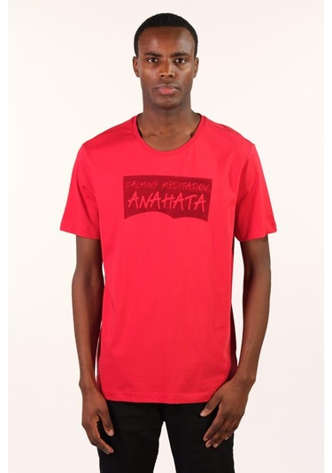 Arma Erkek Bisiklet Yaka Tişört Y22344401801 kırmızı