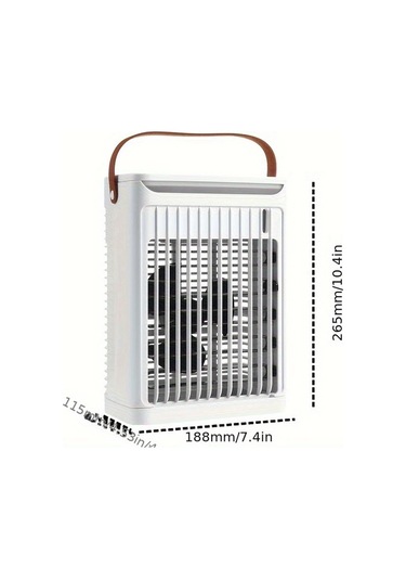 Motion003 Usb İle Çalışan Beyaz Masaüstü Soğutucu Fan Nemlendirici 5 Ayarlı 360 Dönebilir Ev Ofis İçin