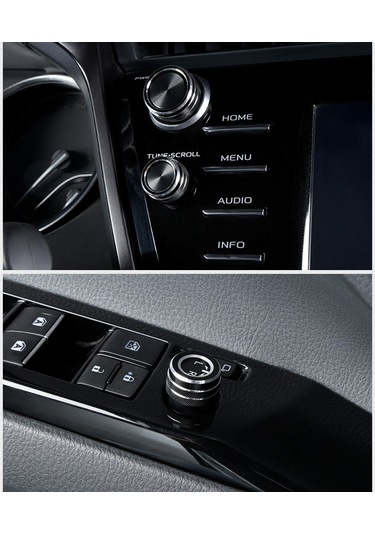 Xiaaokeji Toyota Camry 2018 Xv70 İçin 5 Adet Araba Orta Konsol Düğmeleri Siyah