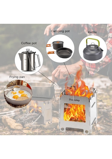 Skycity Küçük Boy Çelik Odunluk Çadır Sobası - Taşınabilir, Katlanabilir Ve Kolay Taşınır, Ws007 Modeli Çok Renkli