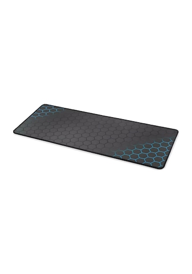 Mp-3070 300x700mm Gaming Mouse Pad Kaymaz Taban Dikişli Kenar Extended Desk Mat Klavye+mouse Turkuaz