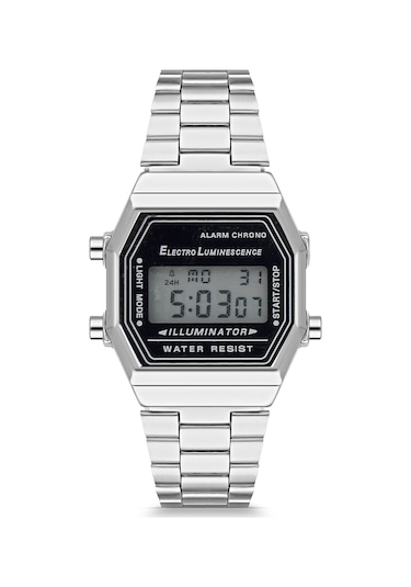 Forentina Gri Unisex Metal Retro Kol Saati PS1986