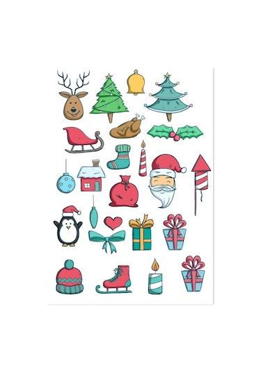 Noel Temalı Sticker Set