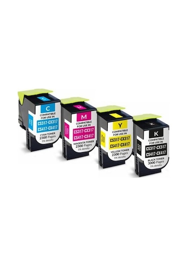 Uyumlu Kartuş For Lexmark Cs317 Mavi Toner 2,5k