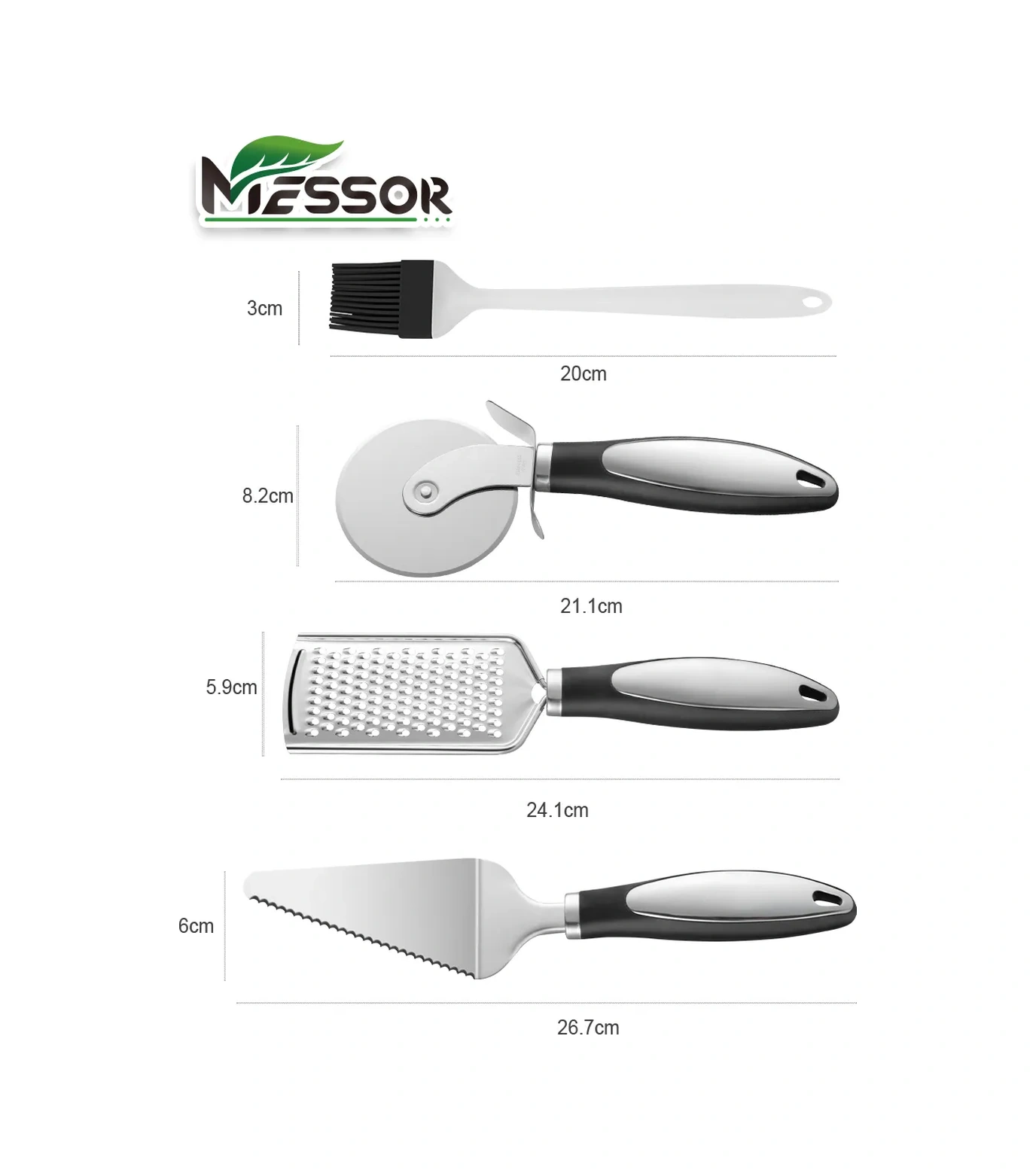 Messor Yuvarlak Pizza Ve Hamuru Kesme Bıçağı Seti 248855301 Siyah