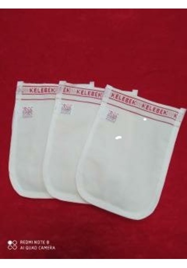 3 Adet Banyo Kesesi Kelebek Kalın Kese Beyaz