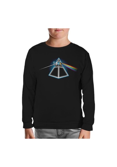 Pink Punk Siyah Çocuk Sweatshirt Siyah