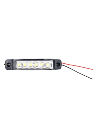 10 Adet Beyaz Parmak Lamba 6 Led Su Geçirmez 12v 24v Emir