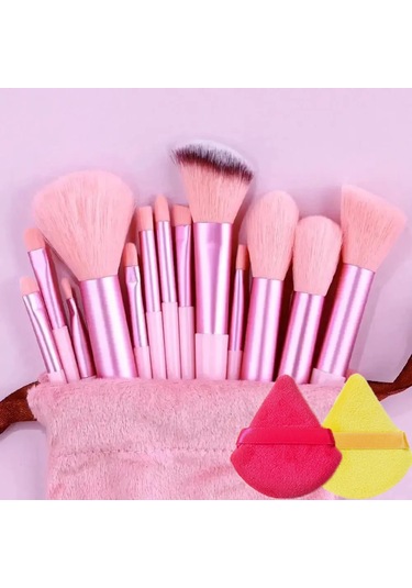 14 Pcs Makyaj Fırça Seti Göz Farı Vakfı Kadın Kozmetik Fırça Göz Farı Allık Gü Cherry Pink 13pc 2pp Dark Topaz