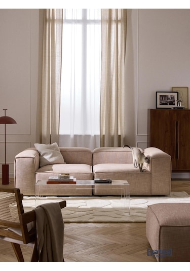 Most Mollis 2 Modül Kanepe Koltuk 09 Bej Keten Kumaş Yumuşak Süng