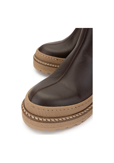 Tamer Tanca Kadın Hakiki Deri Kahverengi Casual Bot 945 4323 Bn Bot Sk24-25 A.kahve Kahve