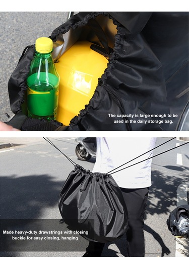 Dianziye Nylon Su Geçirmez Kask Çantası - Motor, Bisiklet, Kayak Kaskları İçin - Taşıma Kolu Ve Kilitli Çekmeceli - L Boyutu