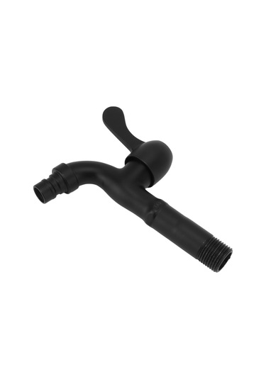 Hangfox Siyah Vintage 304 Çelik 4'lü Monoblok Soğuk Su Musluğu - Uzun Tip, Hızlı Açma, Çamaşır Makinesi Ve Bahçe Uygulamaları