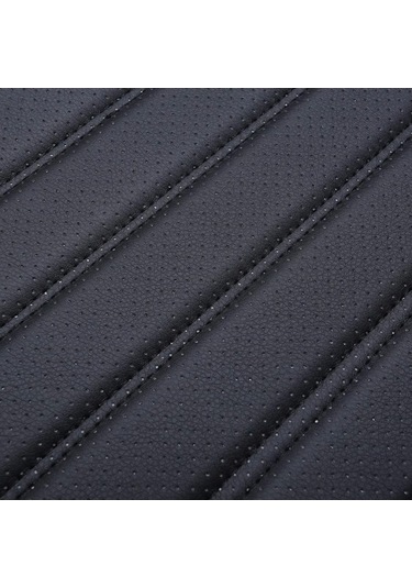 Novahub Yüksek Kalite Siyah Pu Deri Araba Koltuk Minderi Takım, İnce Bel Arkalığı, Kolay Kurulum, Telefon Cep, Çoğu Araba İçin Uygun