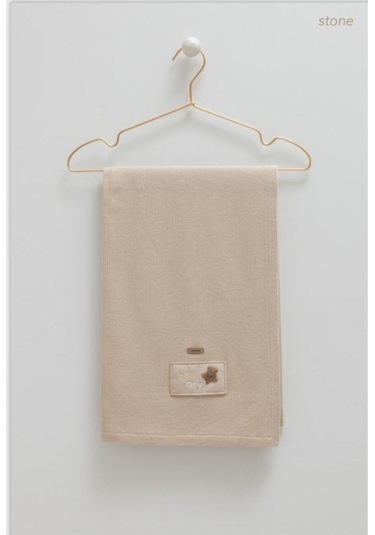 Soft Style Triko Görünümlü Penye Battaniye Kahverengi