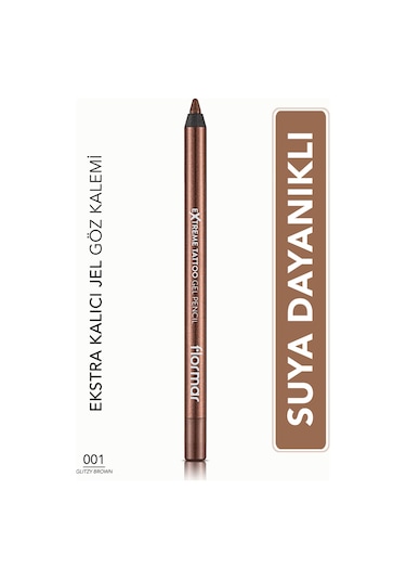 Flormar Extreme Tattoo Akmayan Kajal Göz Kalemi 001 Glitzy Brown