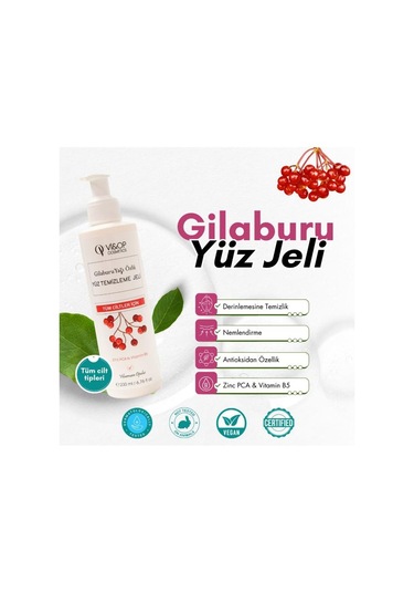 Vi&op Cosmetics Gilaburu Yağı Özlü Yüz Temizleme Jeli